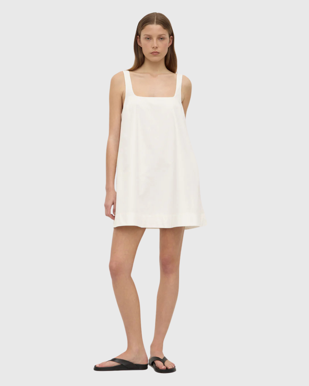 Becca Cotton Drill Mini Dress White