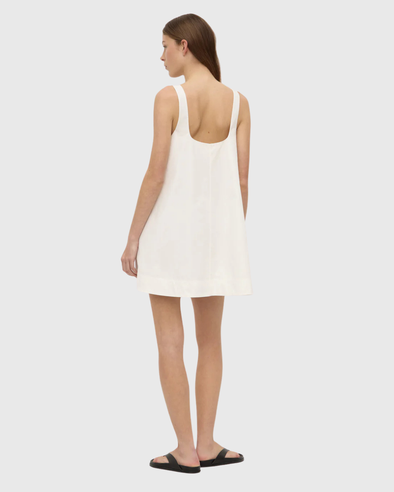 Becca Cotton Drill Mini Dress White