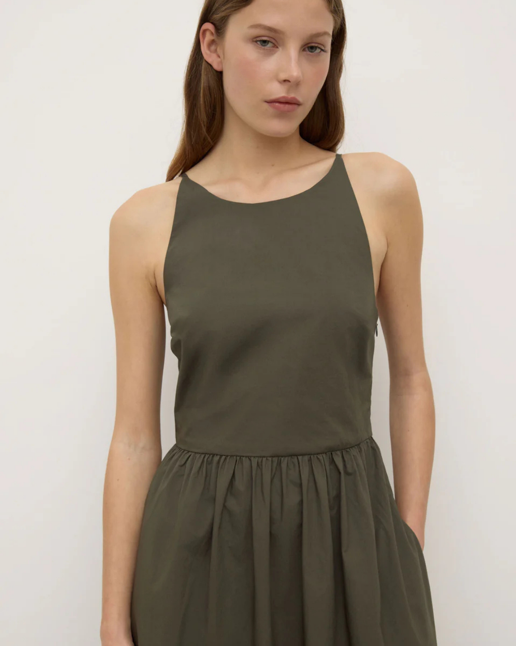 Posie Midi Dress Moss
