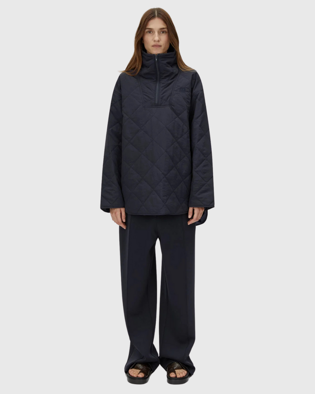 Santal Quilted Pull Over Navy