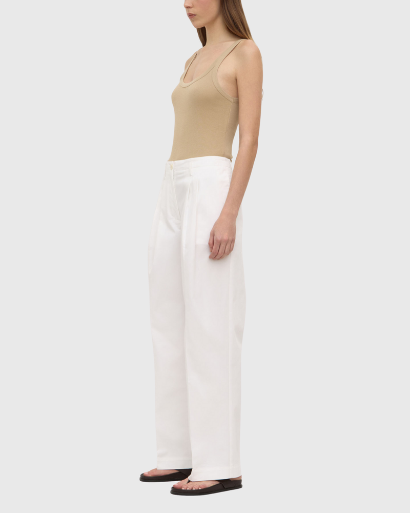 Ellen Cotton Twill Pant Vintage White
