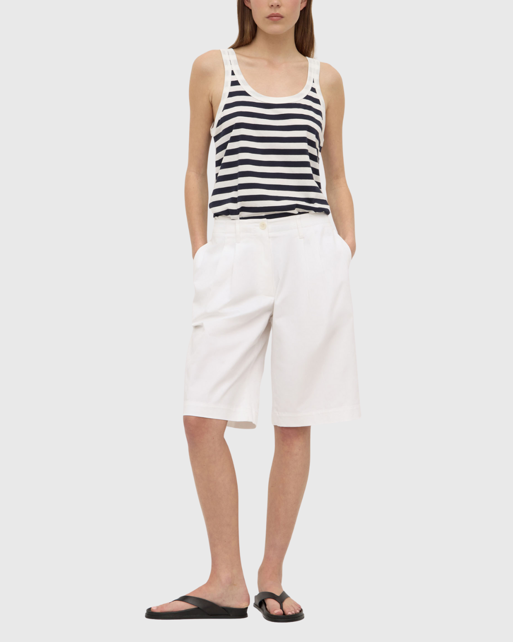 Ellen Cotton Twill Short Vintage White