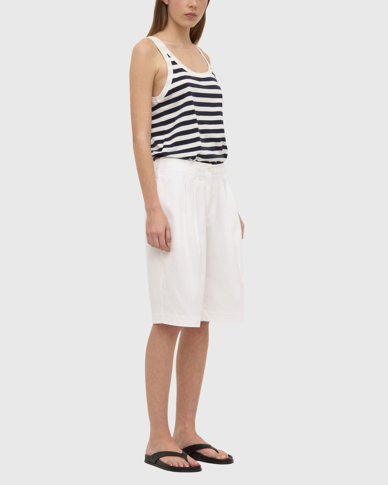 Ellen Cotton Twill Short Vintage White