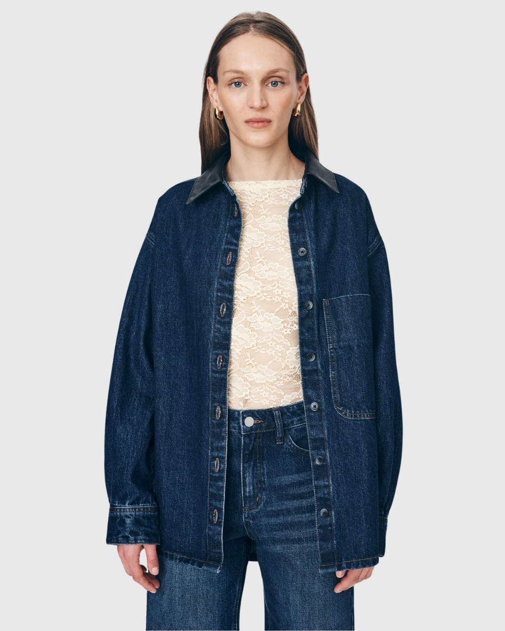 Clancy Oversized Jacket Classic Indigo