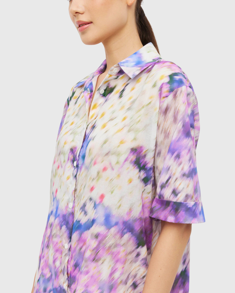 Isle Shirt Dress (Lavender Mist Cotton) Aster