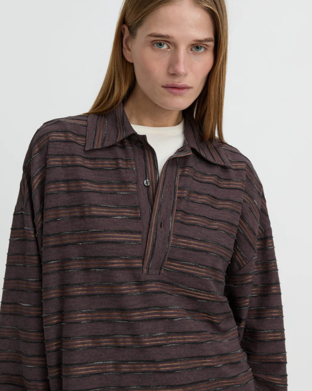 Wynn Polo Top Burgundy
