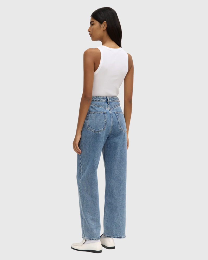 Robyn Scoop Neck Rib Tank White