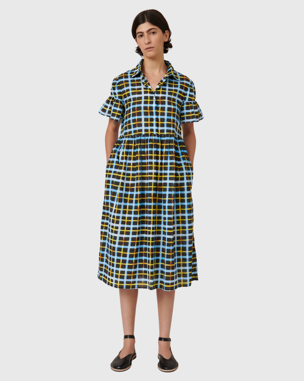Impression Dress Neon Tartan