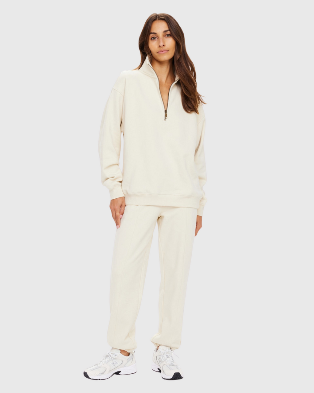 Hamilton Wren Half Zip Sweater Cream