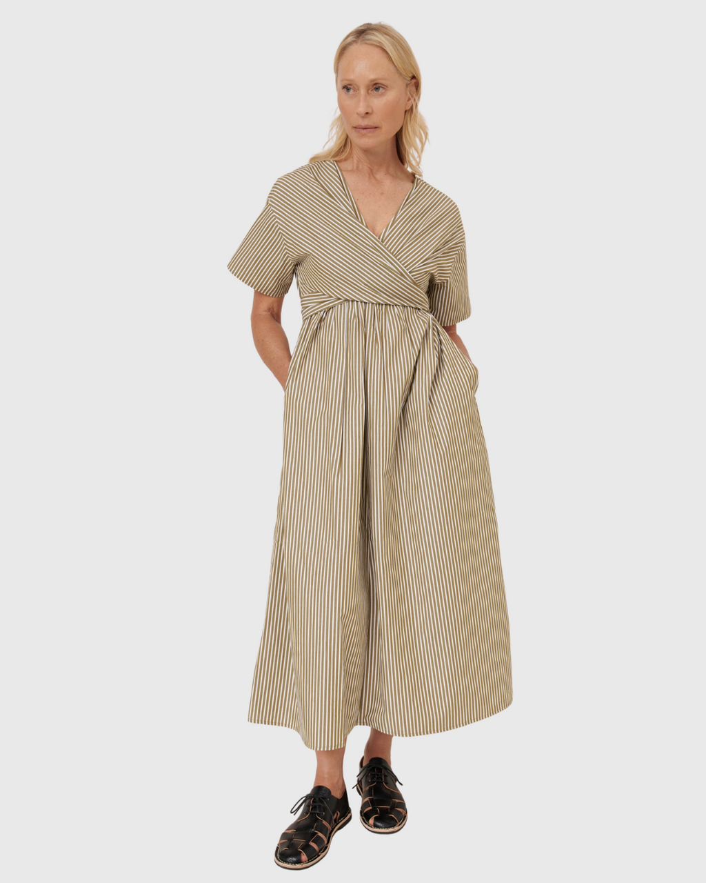 Composer Dress Treetop Stripe