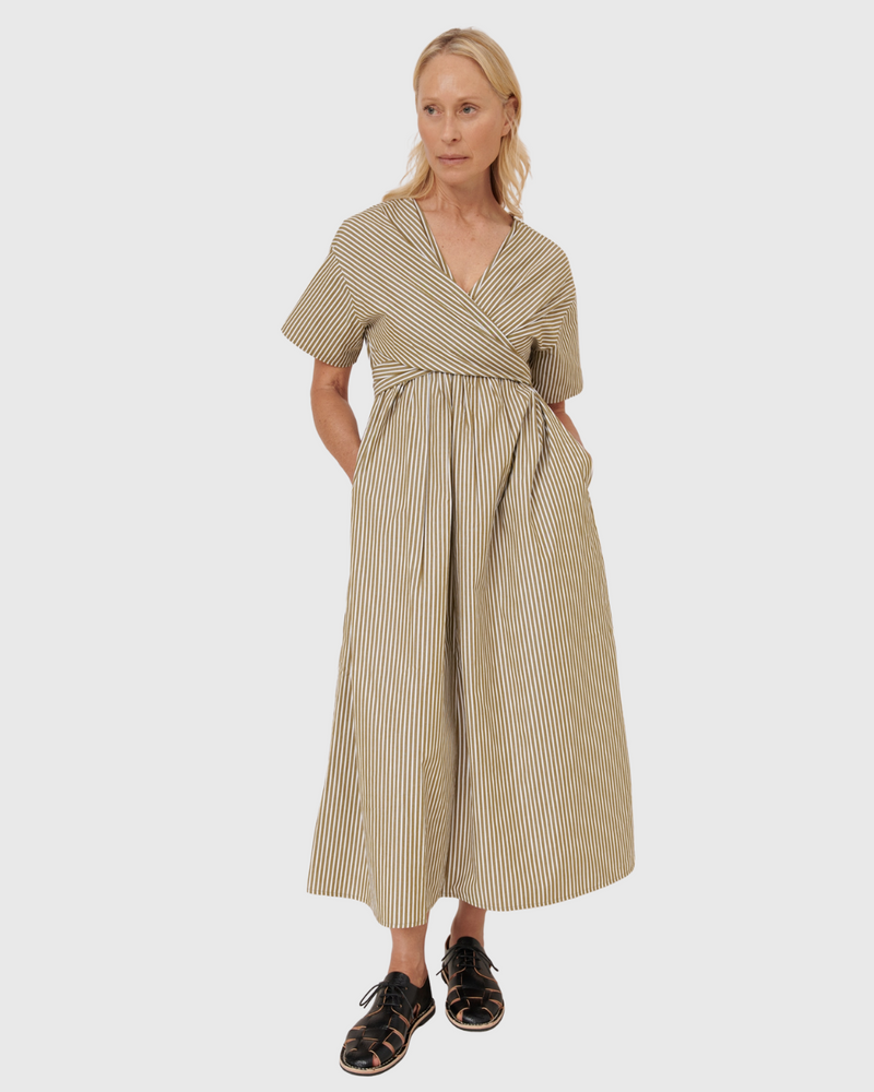 Composer Dress Treetop Stripe