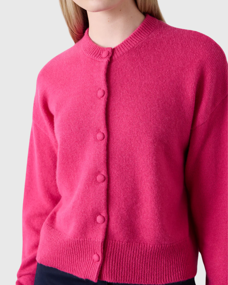 Boxy Cashmere Cardigan Elsa Pink