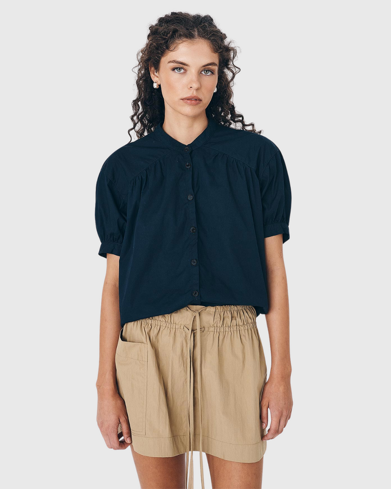 Cora Spring Blouse Ink Cotton