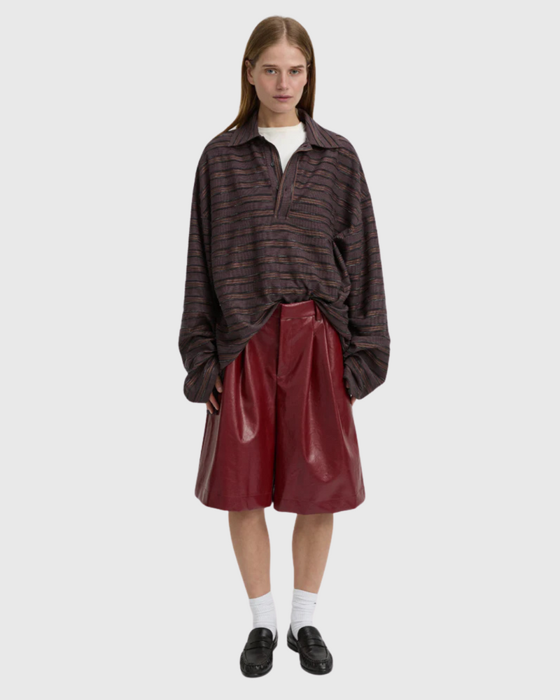 Wynn Polo Top Burgundy