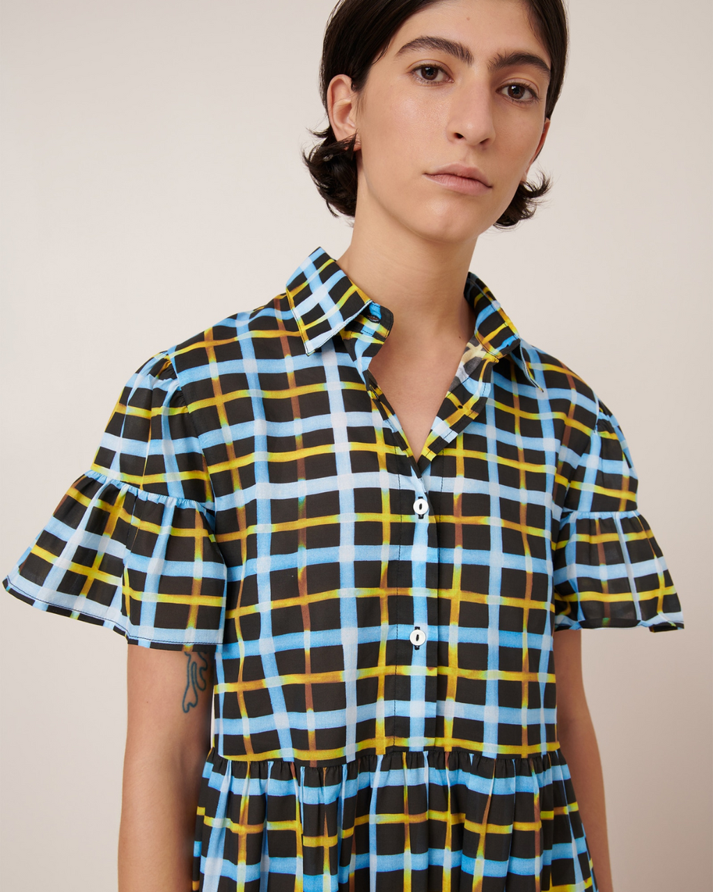 Impression Dress Neon Tartan