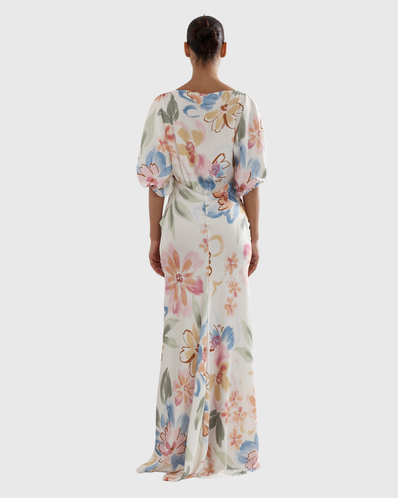 Florence Gown Tea Party - Floral Satin