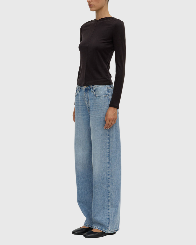 Margot Jersey Long Sleeve Top Black