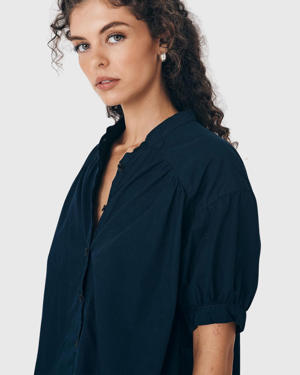 Cora Spring Blouse Ink Cotton