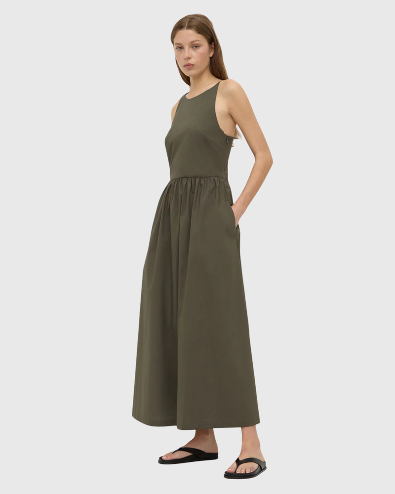 Posie Midi Dress Moss