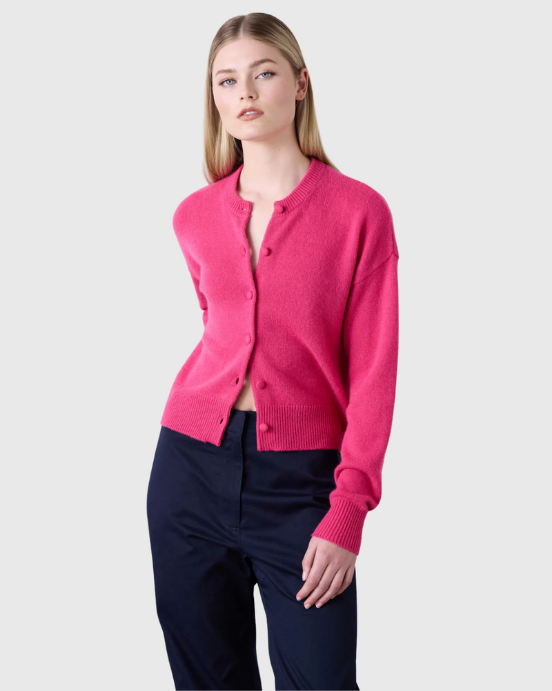 Boxy Cashmere Cardigan Elsa Pink