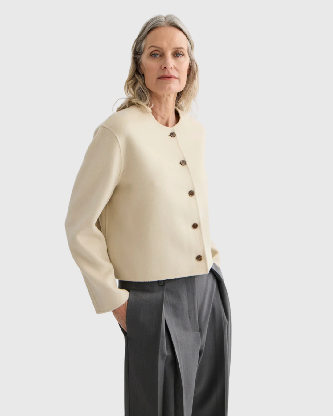 Cardi Jacket Ivory – BAZAAR BOUTIQUE